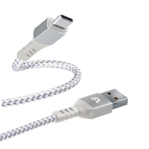 Argom Dura Form Type-C to USB 2.0 Nylon Braided Cable 6FT White