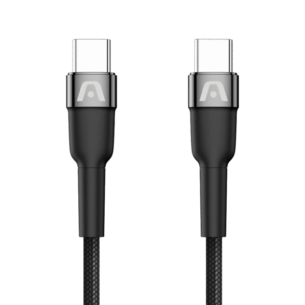 Argom Dura Speed 65W Type-C to C Nylon Braided Cable 6FT Black