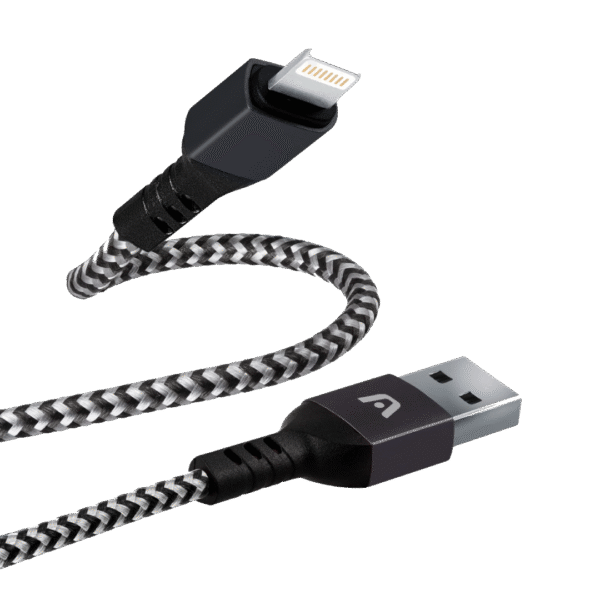 Argom Dura Form Lightning to USB 2.0 Nylon Braided Cable 6FT/1.8M - Black