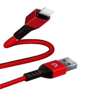 Argom Dura Form Lightning to USB 2.0 Nylon Braided Cable 6FT/1.8M - Red