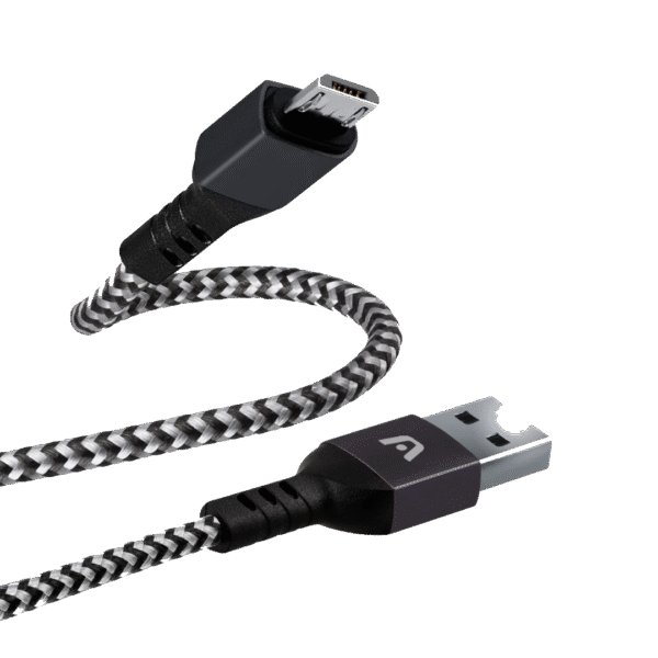Argom Dura Form Micro USB to USB 2.0 Nylon Braided Cable 6FT/1.8M - Black