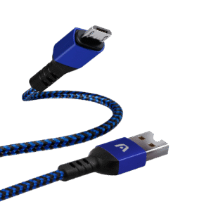 Argom Dura Form Micro USB to USB 2.0 Nylon Braided Cable 6FT/1.8M - Blue