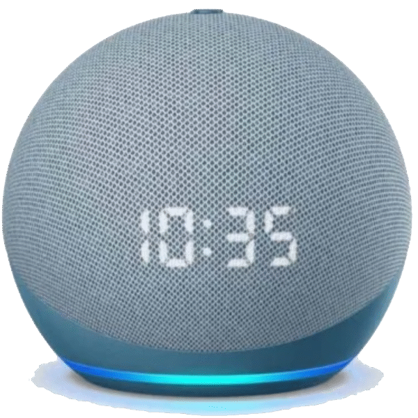 Amazon Echo Dot With Clock (5TH GEN, 2022) With Alexa, Cloud Blue