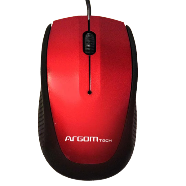 Argom Wired Optical Mouse Red