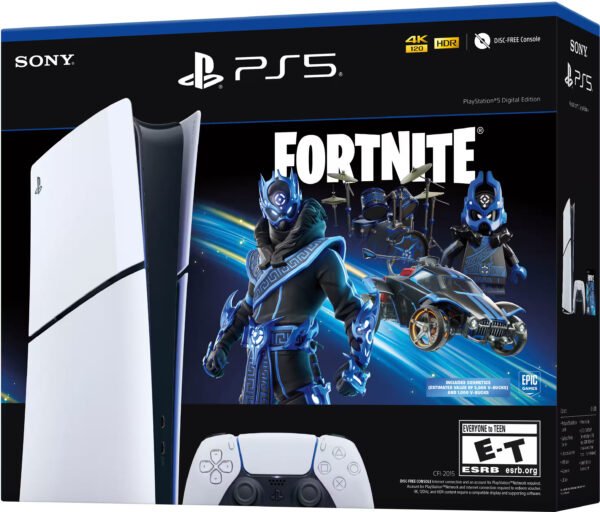 PlayStation 5 Slim Digital Edition Console - Fortnite Cobalt Star Bundle