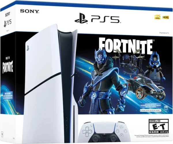 PlayStation 5 Slim Disc Edition Console - Fortnite Cobalt Star Bundle