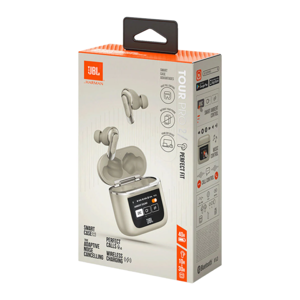 JBL TOUR-PRO-2 True Wireless Headphone - Champagne - Image 2