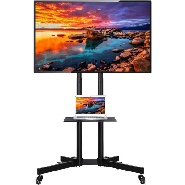 Yaheetech Mobile TV Stand with Wheels for 32-75 Inch LCD LED Screens TVs