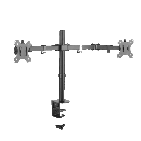 Dual Monitor 32” Desk Mount with Clamp