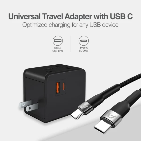 Argom Tech Universal Travel Adapter with PD and USB Ports - Image 4