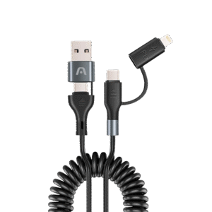 Argom 4 in 1 Coiled Fast Charge Cable