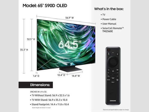 Samsung 65" OLED 4K Smart TV S90D - Image 3
