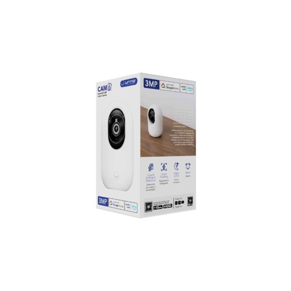 Unno Tekno Cam6+ Smart Indoor Pan & Tilt WiFi Camera 3MP G&A - Image 2