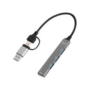 Unno Tekno 2-in-1 4 Port USB Hub
