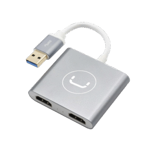 Unno Tekno USB A to Dual HDMI Port Adapter