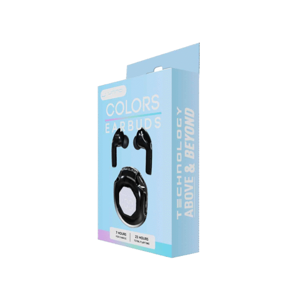 Unno Tekno Colors TWS Wireless Earbuds - Black - Image 3