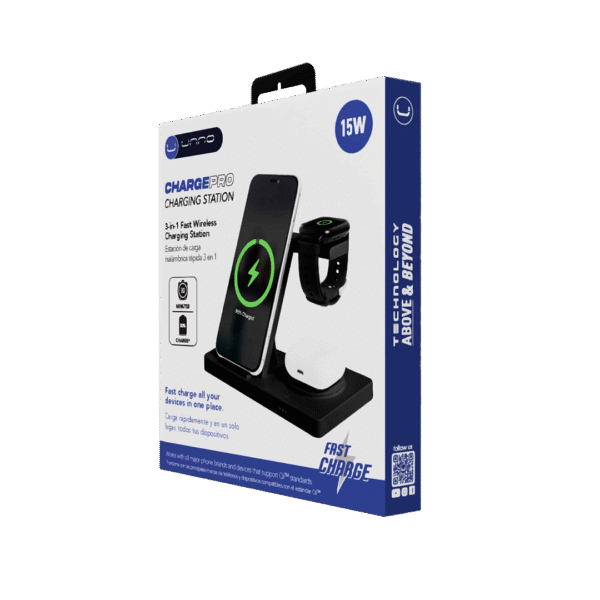 Unno Tekno ChargePro 3-IN-1 Wireless Charging Station | 15W - Image 4