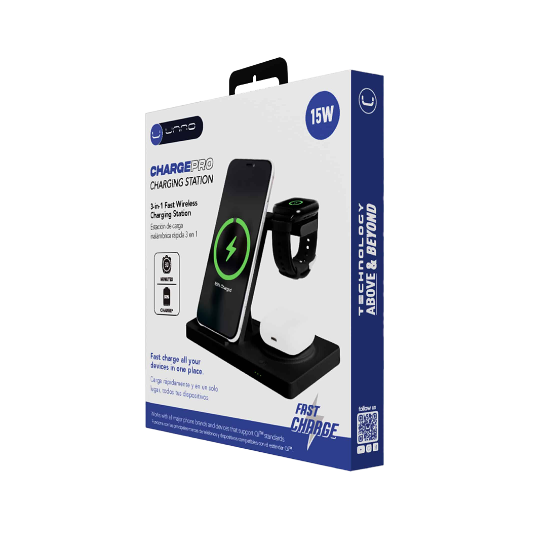 Unno Tekno ChargePro 3-IN-1 Wireless Charging Station | 15W - Image 4