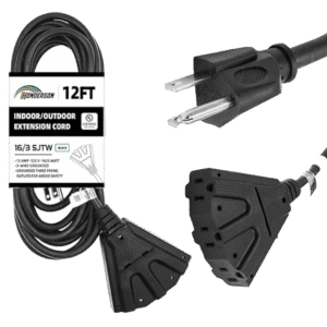 Honderson 3-Outlets Indoor Outdoor Extension Cord
