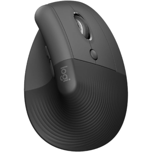 Logitech Lift Vertical Ergonomic Wireless Mouse – Bluetooth/USB, Graphite