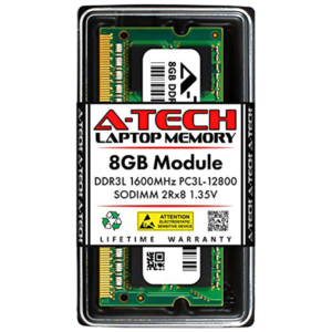 A-Tech 8GB DDR3/DDR3L 1600MHz CL11 204-Pin SO-DIMM Laptop RAM
