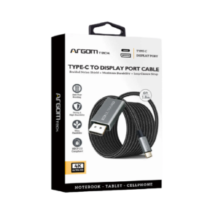 ArgomTech Cable Type-C To DisplayPort 4K 60Hz Nylon Braided 1.8m/6ft