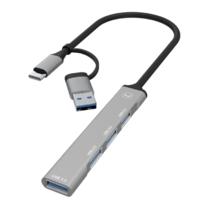 Unno Tekno Hub 4-Ports Dual A & C to USB