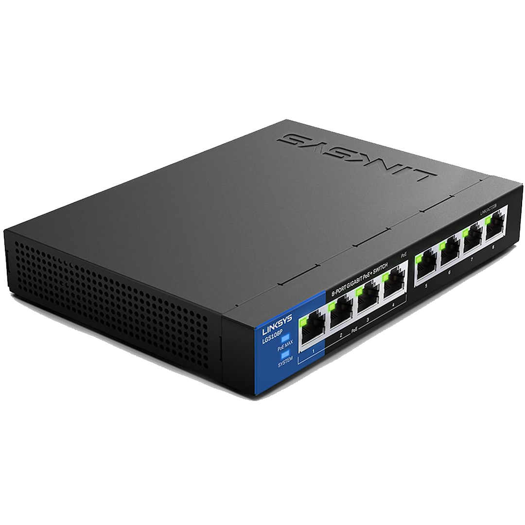 Linksys LGS108P 8 Port Gigabit PoE+ Network Switch