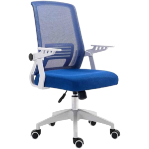 Technical Pro Ergonomic Mesh Office Chair Blue with White Trim