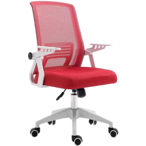 Technical Pro Ergonomic Mesh Office Chair Red with White Trim